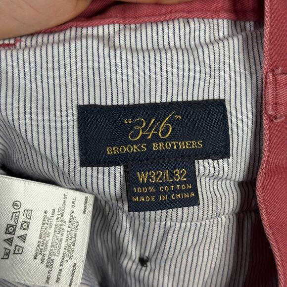 Brooks Brothers Pants Mens 32x32 Nantucket Red Straight Fit Chinos Preppy - Picture 3 of 13